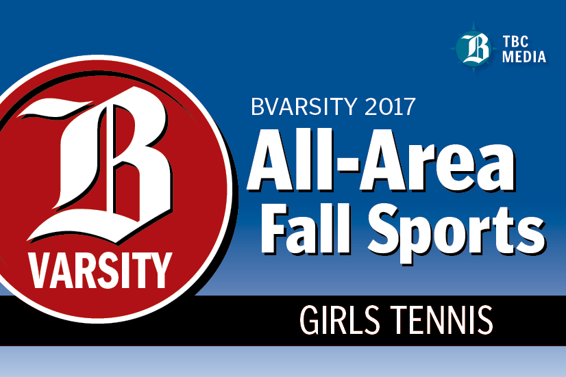 2017 BVarsity All-Area Girls Tennis Team graphic